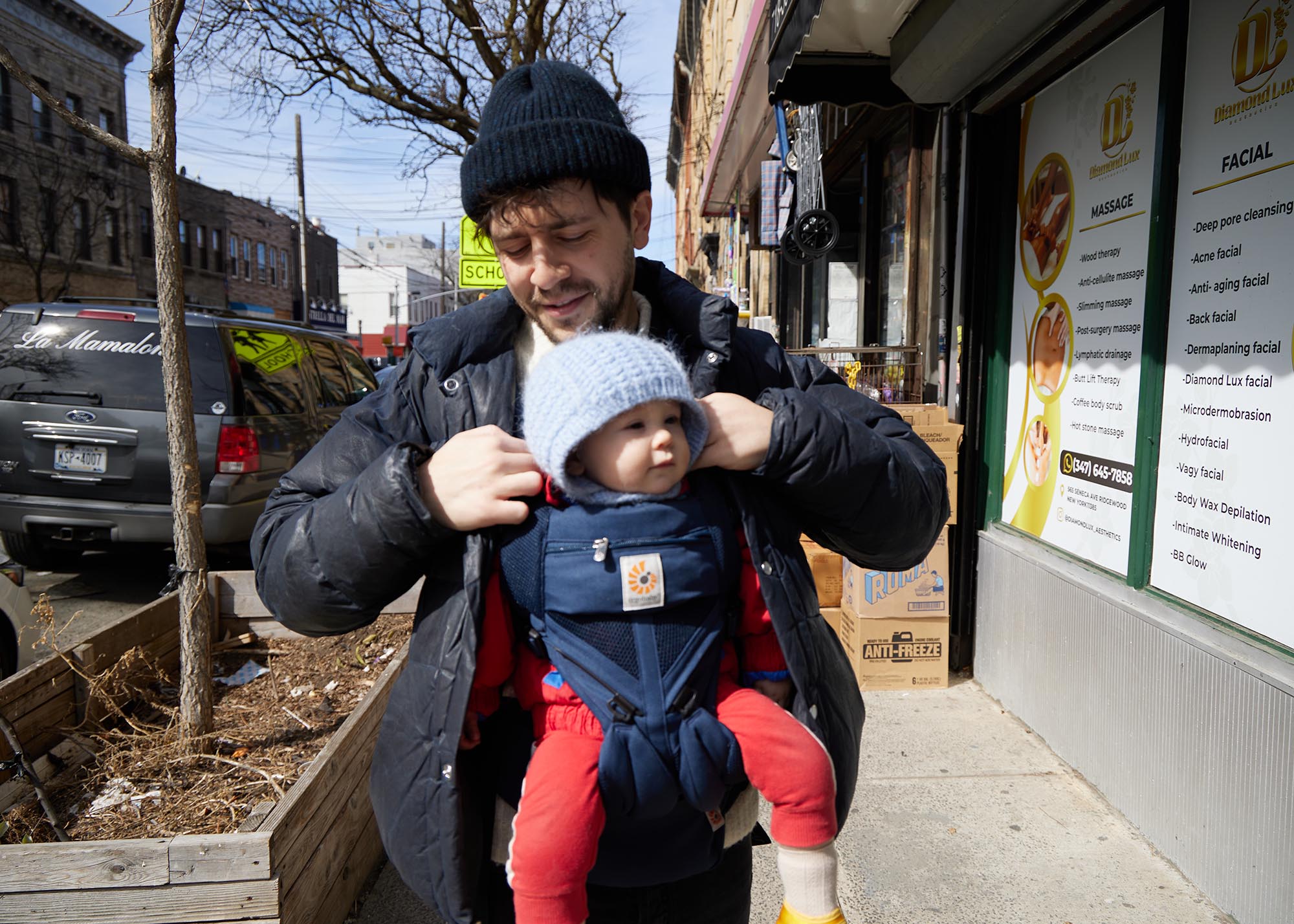 Cold Picnic “Peter and our baby, Coco.”